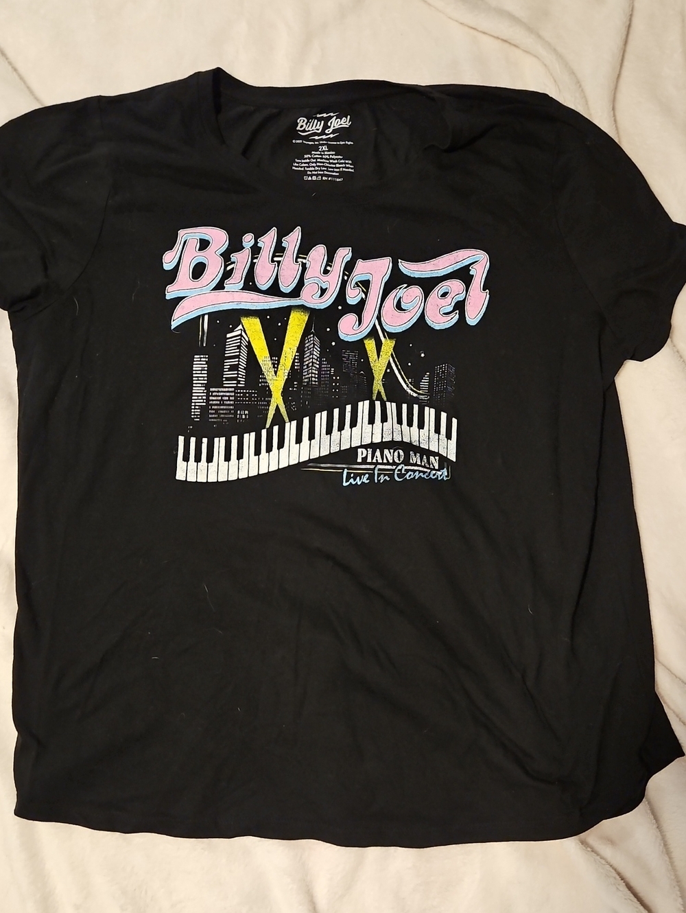 Women's Black Graphic Tee - Pink & Yellow Logo